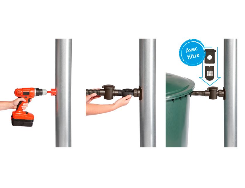 Regenton 1000 liter met vulautomaat en kraan